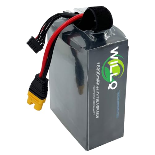 Batería LiPo 12S 16000mAh de alta descarga 25C para maximizar el tiempo de vuelo de drones UAV