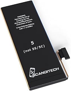ScandiTech Battery Model iP5 - Compatible with iPhone 5 (not 5S or 5C)