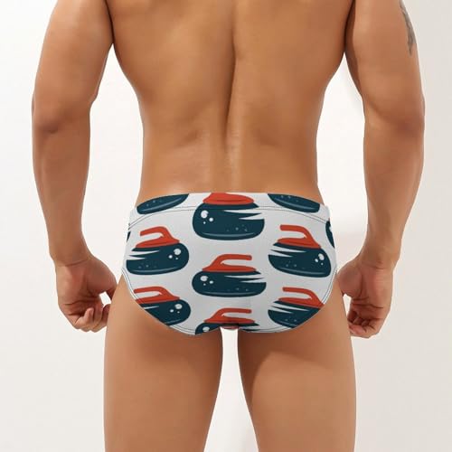 Curling Mens Swim Briefs Quick Dry Swimming Trunks Training Swimsuit Low Rise Swimwear2