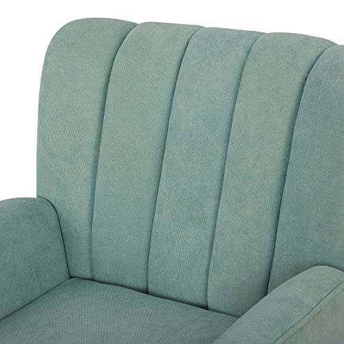 Lsspaid Accent Chairs, Fabric Upholstered Armchairs, Mid Century Modern Accent Chair, Wooden Living Room Chairs, Green, Set Of 1 #TOP7