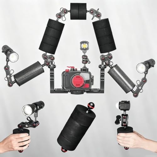 Kit de flotación para cámara subacuática con cuatro bloques de flotabilidad neutra 5