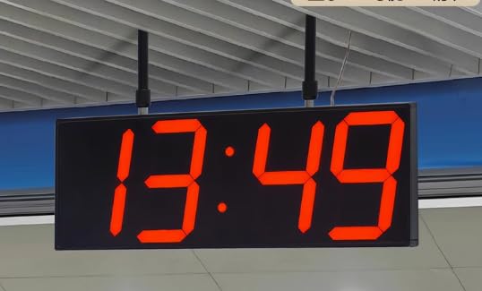 Orologio da Parete Jumbo a LED Orologio Digitale 3D con Termometro Sveglia Conto alla Rovescia e 8 Livelli di Luminosità Regolabili per Palestre Ufficio Domestico Metropolitana Ospedaliera,Verde