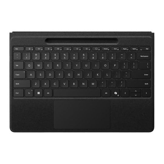 Clavier Surface Pro Flex noir élégant en Alcantara au format anglais UK
