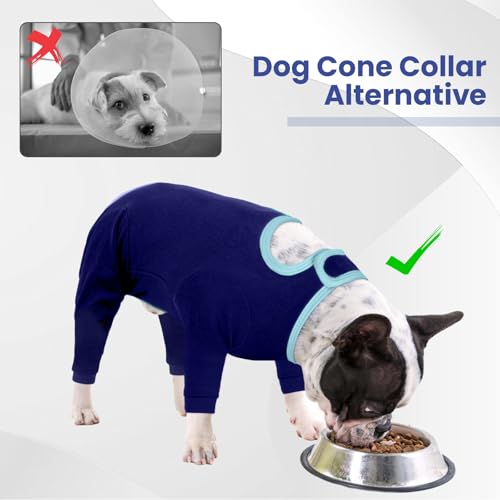 IECOii-Hunde-Genesungsanzug,Anti-Leck-Hinterbeinmanschette, Ellbogenschützer für mittelgroße und große Hunde, Hundekegel-Alternative zum Stoppen des Leckens von Beinwunden,S