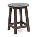 DESIGN DELIGHTS Tabouret rond en bois d'acajou 46 x 30 x 30 cm (H x l x P) - Tabouret rond - Tabouret pour fleurs - Tabouret d'appoint - Marron foncé