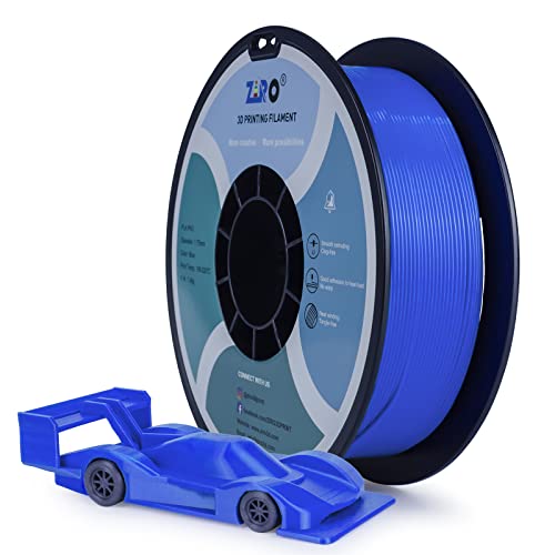 ZIRO PLA Filament 1.75mm, Pure Color 3D Printer Filament, PLA PRO Basic Color Series, 1.75MM 1KG Spool, Fit Most FDM Printers, Blue