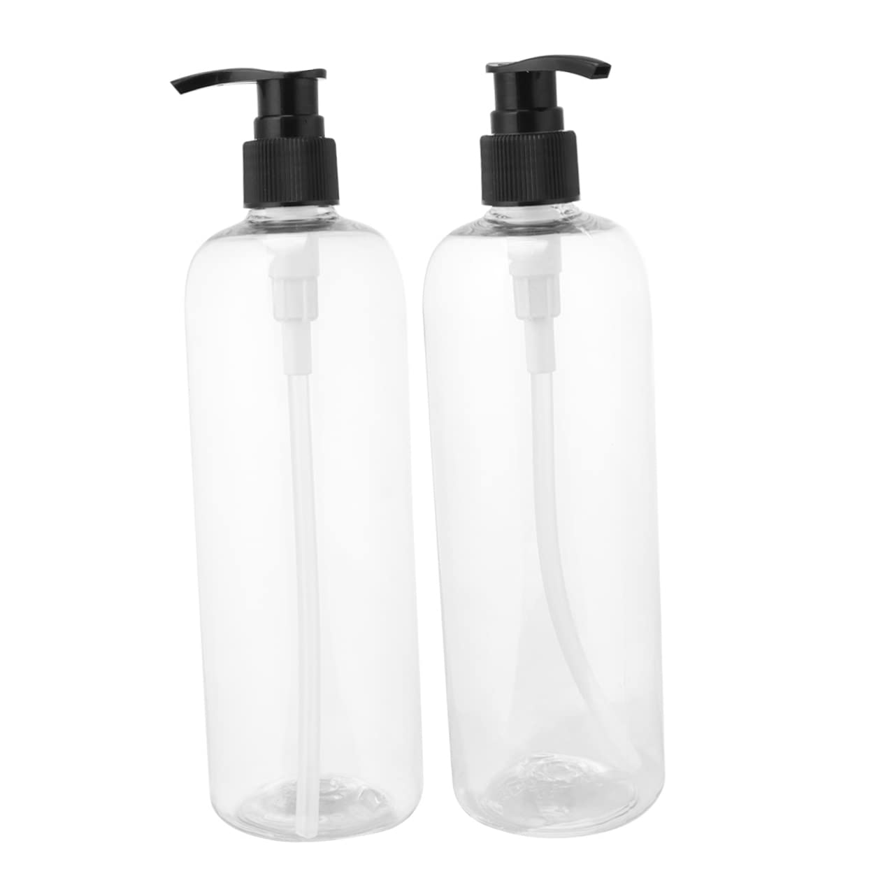 STOBAZA 2 Set 500 Ml Airless Pompa Bottiglia Set Emulsione Viaggio Ricaricabile Shampoo Bottiglia Nera Pompa A Prova Di Perdite Dispenser 4 Pezzi * 2