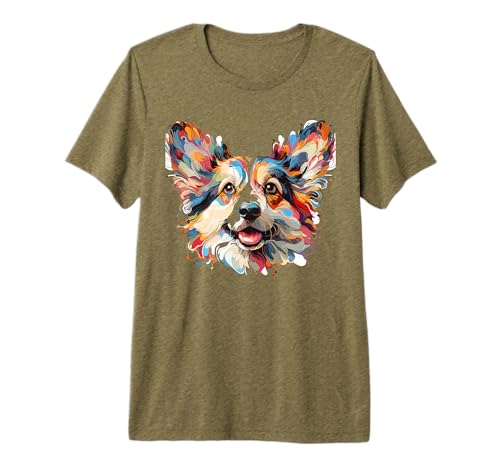 Colorful Pem Welsh Corgi for Dog Lovers Premium T-Shirt