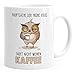 MoonWorks® Hauptsache der frühe Vogel säuft nicht meinen Kaffee Bürotasse Motiv Vogel Eule weiß unisize