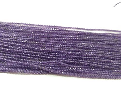 Améthyste naturelle facettée AAA en perles rondelles 2mm pour création de bijoux haut de gamme