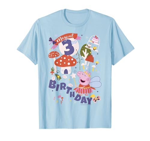 Peppa Pig Magical 3rd Feliz Cumpleaños Camiseta