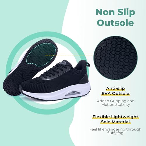 Image of Autper Plantar Fasciitis Shoes Women Walking Arch Support Tennis Casual Athletic Nurse Orthotic Sneakers for Foot Pain Relief