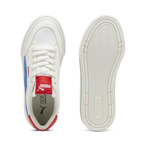 Image of Puma Unisex-Child, Court Classic Vulc, Puma White-Hyperlink Blue-Vapor Gray, Big Kid 6.5