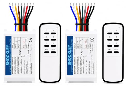Image of Shockley 6-Way Digital Switch ON /Off 220V-240V Light Digital RF Remote Control Remote-Control Wireless Wall Switch, 2