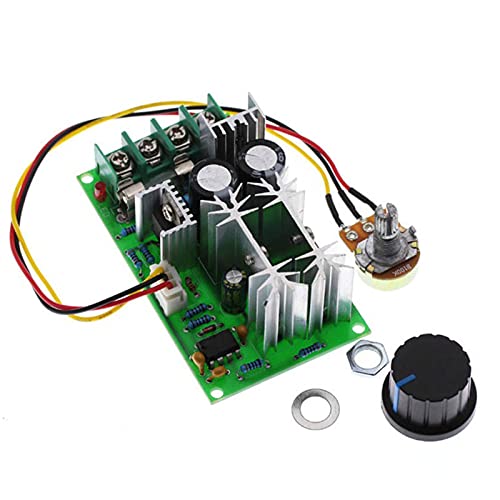 Smoostart Moteur Vitesse Contrôleur, 10-60V Pwm Dc Motor Speed Controller Commutateur 20A, pwm Régulateur de Vitesse Commutateur Haute Puissance Pilote Module 20A Cover