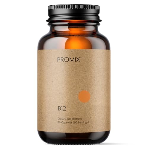 Promix Nutrition Vitamin B12 Supplement - 1000mcg as Methylcobalamin - Gut friendly - 90 count