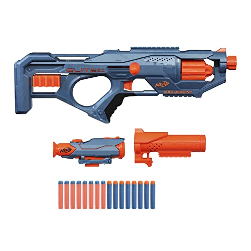 Image of Nerf Elite 2.0 Eaglepoint Rd-8 Blaster+Elite 2.0 Echo Cs-10 Blaster-(Set of 2Toy Guns), Multi