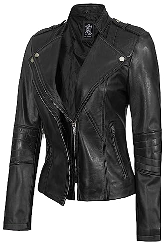 Decrum Real Women Leather Jacket - Casual Stylish Lambskin Leather Jackets for Women