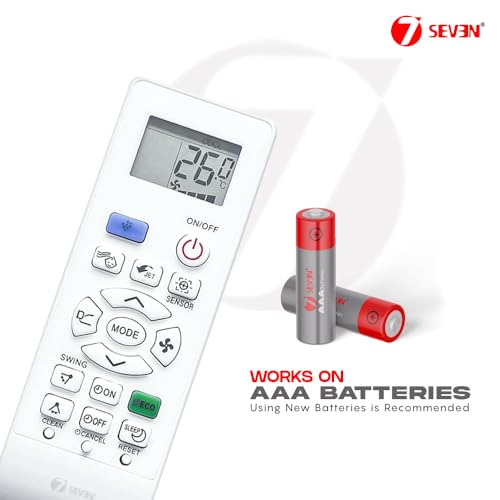 Image of 7SEVEN Compatible with Sharp AC Remote Control Model 156B Suitable for 1 1.5 2 Ton Split and Window Air Conditioner - Match Each Key by Key Exactly with Existing AC Remote Function