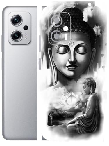 Image of AtOdds - Full Body Back Screen Guard Protector Film - Lamination Wrap Skin Sticker Compatible with REDMI K50i (5G) | Scratchproof Matte Finish (Buddha)