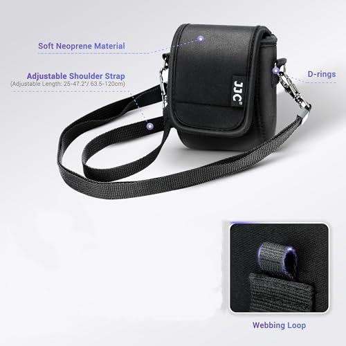 Image of Neoprene Carrying Case for Canon PowerShot V10 Vlog Camera, Camera Case Belt Pouch Crossbody Bag with Strap & Carabiner for Osmo Action 5 Pro 4 3 with Cage, Shockproof Camera Travel Storage Protector | Camera Case Belt Crossbody Bag, with Strap & Carabiner, for Dji Osmo 360, Shockproof Camera Travel Storage