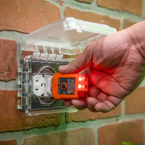 Image of Klein Tools NCVT1XTKIT Non-Contact Low Voltage Tester Pen and GFCI Outlet Premium Test Kit, 70V to 1000V AC, Detects Common Wiring Problems