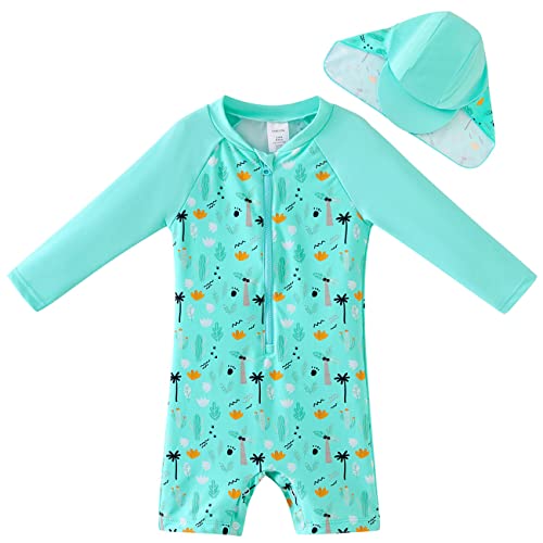 Image of UMELOK Baby Girl Swimsuit Infant UPF 50+ Bathing Suit Size Months