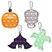 UTIEHD 4 Stück Pop Its Fidget Toy Halloween Sets Mini Push It Pop Bubble sensorisches Spielzeug, Mini Fidget Toy Schlüsselanhänger