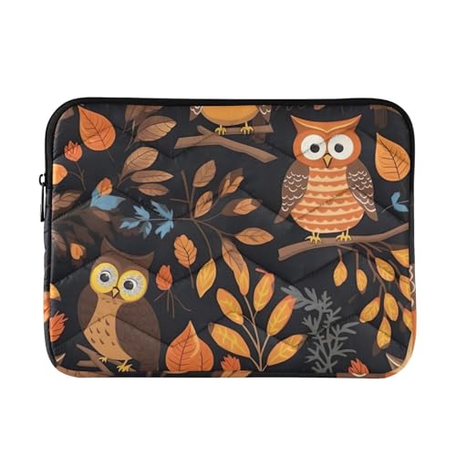 Funda para portátil 13-14 pulgadas con diseño búhos de otoño