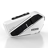 【大きなボタン】 AOOYSORA バイク インカム GX10 PRO 1-10人同時通話 2000M最大通話距離 バイク用インカム Bluetooth5.3 HI-FI音質 大容量バッテリー 音楽共有 DSP＆CVCノイズキャンセル IP67防水 FMラジオ 急速充電 Siri対応 日本語案内＆説明書 LEDライト 白い