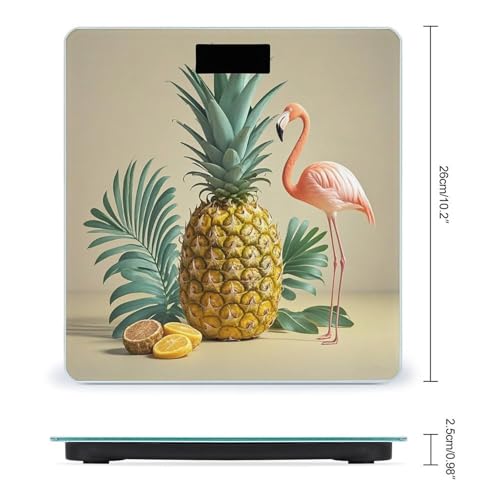 Báscula Digital de Baño Pineapple Flamingo con Plataforma Ancha miniatura 2
