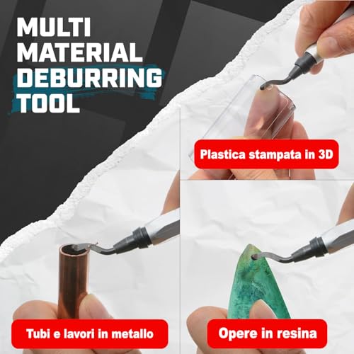 afa tooling - deburring tool micro-polished amp anodized handle with 11 high-speed steel m2 blades deburring tool 3d printing reamer tool for metal pvc copper pipe plastic resin amp 3d printed edges