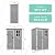 UDPATIO Outdoor Storage Shed 5x3 FT, Garden Resin Shed for Bike, Garbage Can, Tools, Outside Plastic Sheds with Floor for Backyard, Patio, Lawn, Grey & White