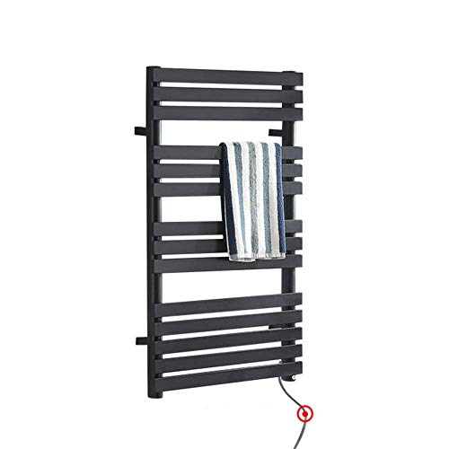 Cuarto de baño toallero fijo Toalleros armario eléctrico inteligente montado en la pared de toallas de fibra de carbono for secadora eléctrica, Bluetooth con pantalla táctil Termostato Radiador Baño T