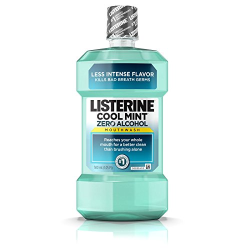 Listerine Zero Cool Mint Mouthwash For Fresh Breath And To Kill Bad Breath Germs, 500 ml