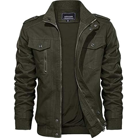 KEFITEVD Men's Casual Winter Cargo Jacket Cover