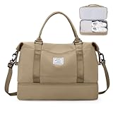 sac à main sport femme 【Grand sac de nuit avec plusieurs poches】 Ce sac de voyage dispose de 6 poches d'organisation internes différentes et de 3 poches d'organisation externes, vous assurant ainsi d'avoir de l'espace pour tout.Grand espace de rangement pour les vêtements pour le court voyage. Il a une capacité de 30L et peut accueillir 6 à 8 vêtements d'été, cosmétiques, articles de toilette, etc.