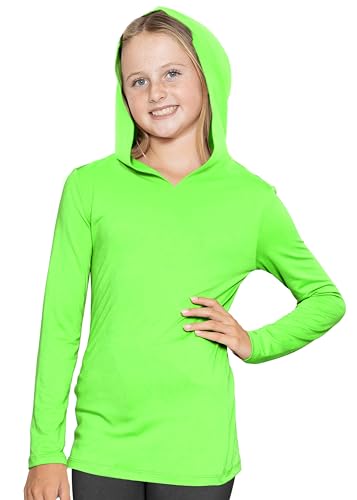 Image of Shirts for Girls Long Sleeve Crew Neck Top, Hoodie or 3 /4 Sleeve Soft Stretch Kids Lightweight Size 2-16