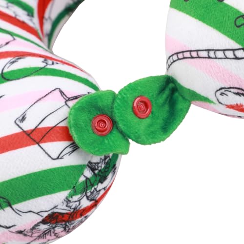 Image of Bioworld The Grinch Merry Grinchmas 3-Piece Memory Foam Neck Pillow Eye Mask & Luggage Tag Set