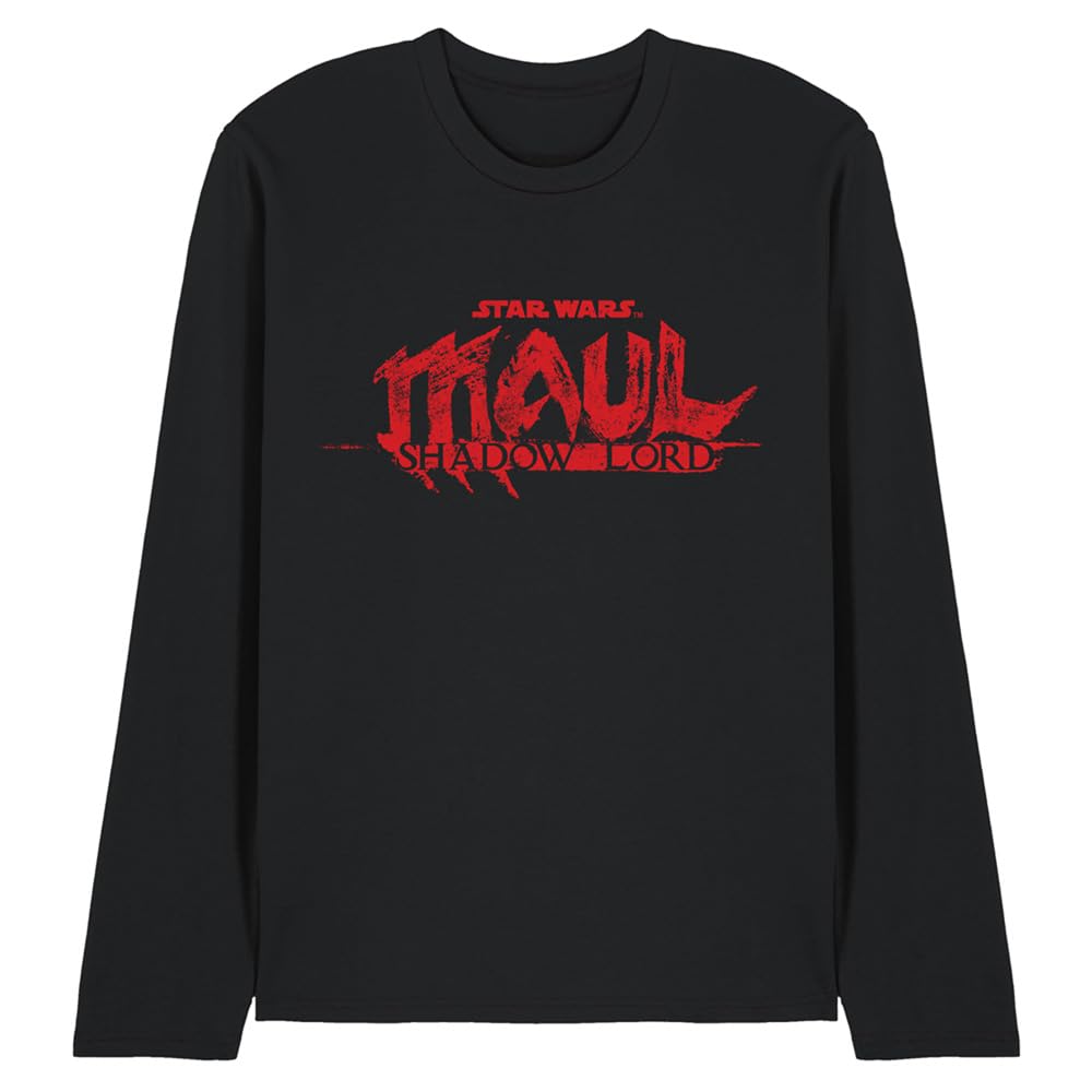 Maul Shadow Lord Red Logo Unisex Long Sleeve T Shirt, Black, X-Large
