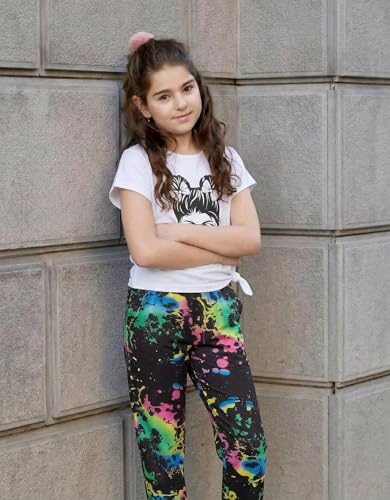 Image of Arshiner Girls Clothes 2 Piece Summer Outfits Drop Shoulder Top Pullover Sweatpants Jogger Set Sweatsuits Tracksuits 6-14Y