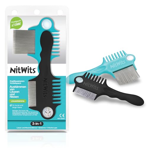 NitWits – Peine para piojos 3 en 1 – Eliminador de piojos +...