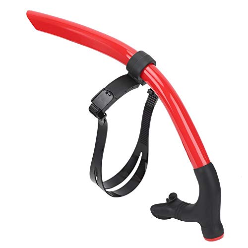 Snorquel, Tubo De Respiración Frontal Snorkel Desmontable Natación Scuba Swimmers Equipo De Snorkel Snorkel De Cara Completa para Bucear Entrenamiento De Buceo(Rojo)
