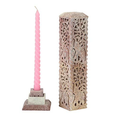 Image of Marble Carving Agarbatti Stand, Combo | Soapstone Hand-Carved, Incense Burner Holder, Ash Catcher for Incense Sticks, Spiritual Decor for Puja Room