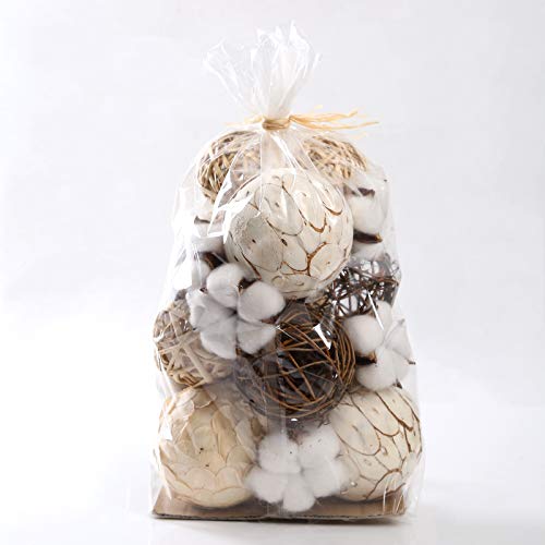 CIR Oases Decorative Balls Assorted Spherical Rattan Twigs Wicker Balls Cotton for Bowl and Vase Filler Balls Spheres Orbs Filler Centerpiece Home Decor - Image 2
