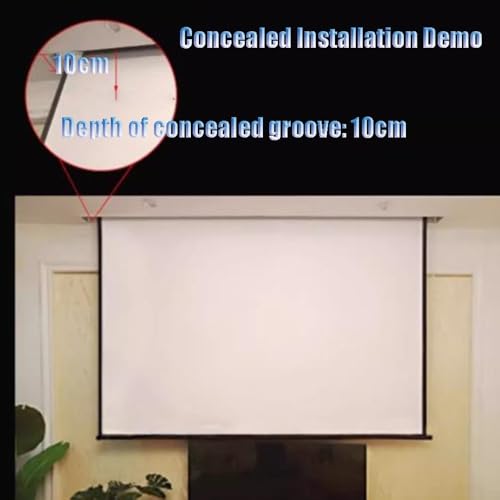 Pantalla manual proyector 72 pulg 16:9 HD portable miniatura 3