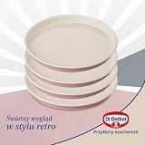 Dr. Oetker forma do pieczenia ciasta warstwowego, styl retro, okrągła forma do ciasta w dwukolorowym kolorze (kolor: różowy/kremowy), ilość: 4 sztuki