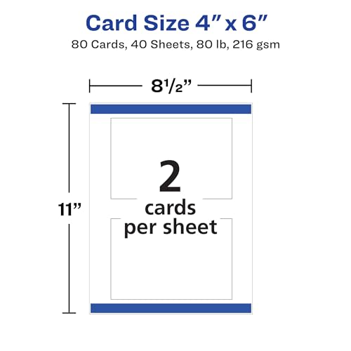 Cartes postales blanches Avery 10x15 pour invitations maison - 6