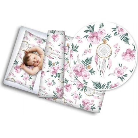 Baby Cot Bedding Set - Dream Catcher Pink Cover