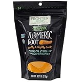 Frontier Co-op Organic Turmeric Root Powder, 6.21-Ounce Bag - Made with Ground Turmeric Roots - Perfect for Cooking and Herbal Uses